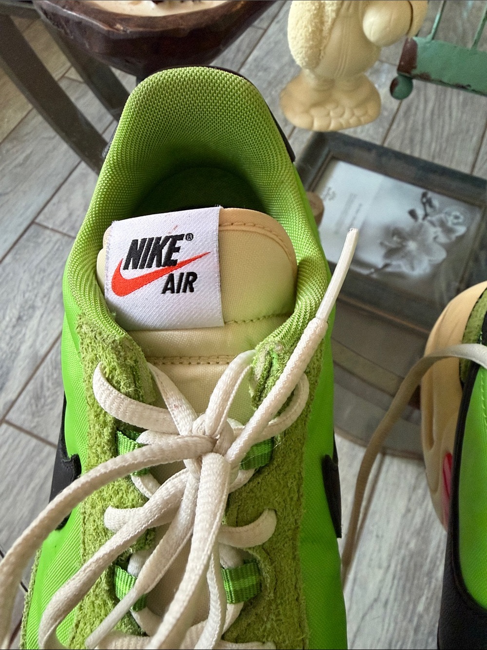 Nike Bright Green and Black Men's Athletic Trail Sneakers - Picture 4 of 6
